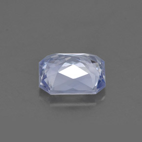 Zafiro violeta natural de 1,37 ct, corte esmeralda, VS-SI