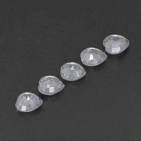 Gemas de zafiro blanco natural de  ct, forma de corazón, VVS
