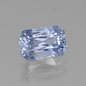 Zafiro azul natural de 1,27 ct, corte esmeralda, VVS
