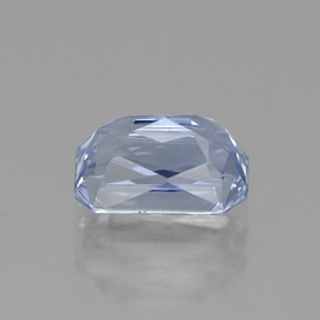 Zafiro azul natural de 1,27 ct, corte esmeralda, VVS