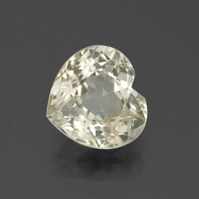 Zafiro amarillo natural de 1,68 ct, forma de corazón, VVS