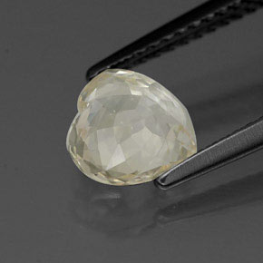 Zafiro amarillo natural de 1,68 ct, forma de corazón, VVS