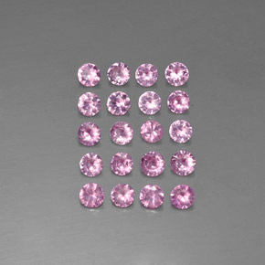 Gemas de zafiro rosa natural de  ct, corte redondo, VVS-VS