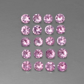 Gemas de zafiro rosa natural de  ct, corte redondo, VVS-VS