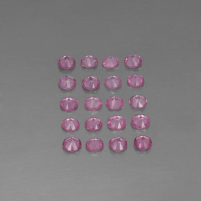Gemas de zafiro rosa natural de  ct, corte redondo, VVS-VS