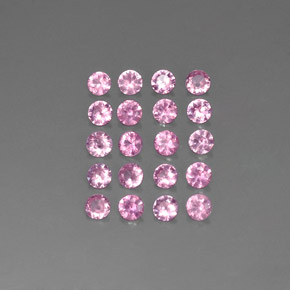 Gemas de zafiro rosa natural de  ct, corte redondo, VVS-VS