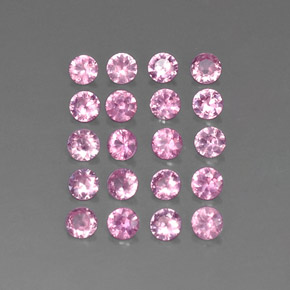 Gemas de zafiro rosa natural de  ct, corte redondo, VVS-VS