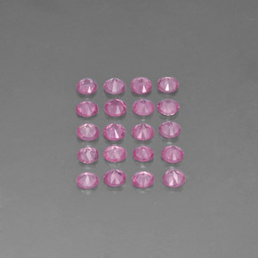 Gemas de zafiro rosa natural de  ct, corte redondo, VVS-VS