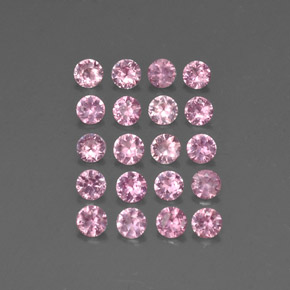 Gemas de zafiro rosa natural de  ct, corte redondo, VVS-VS