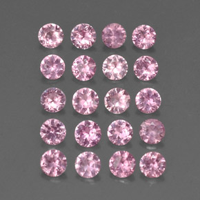 Gemas de zafiro rosa natural de  ct, corte redondo, VVS-VS