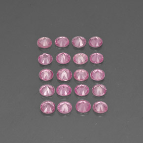 Gemas de zafiro rosa natural de  ct, corte redondo, VVS-VS