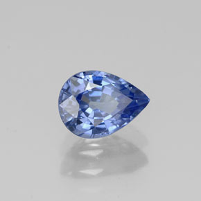 Zafiro azul natural de 1,02 ct, en forma de pera, VS