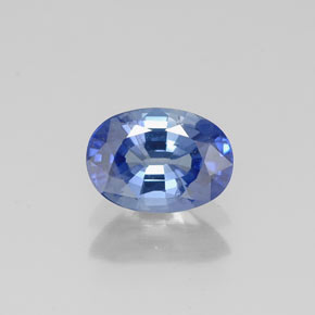 Zafiro azul natural de 0,96 ct, corte óvalo, VS