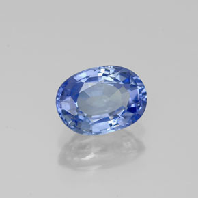 Zafiro azul natural de 1,18 ct, corte óvalo, VS