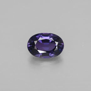 Zafiro violeta natural de 0,59 ct, corte óvalo, VVS