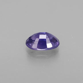 Zafiro azul natural de 0,67 ct, corte óvalo, VVS