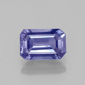Zafiro violeta natural de 1,00 ct, corte esmeralda, VS