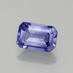 Zafiro violeta natural de 1,00 ct, corte esmeralda, VS
