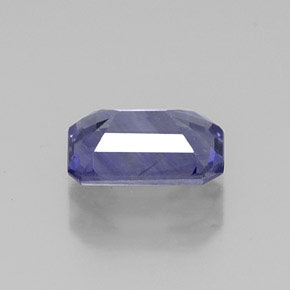 Zafiro violeta natural de 1,00 ct, corte esmeralda, VS