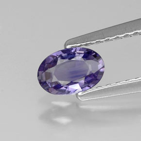 Zafiro violeta natural de 0,49 ct, corte óvalo, VS