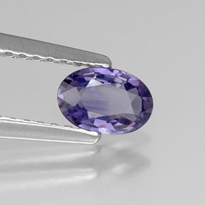 Zafiro violeta natural de 0,49 ct, corte óvalo, VS