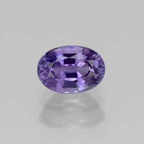Zafiro violeta natural de 0,80 ct, corte óvalo, VS