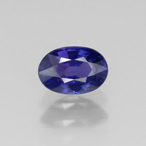 Zafiro violeta natural de 0,63 ct, corte óvalo, VS