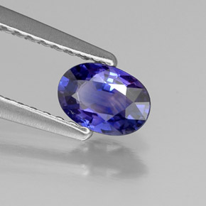 Zafiro violeta natural de 0,52 ct, corte óvalo, VS