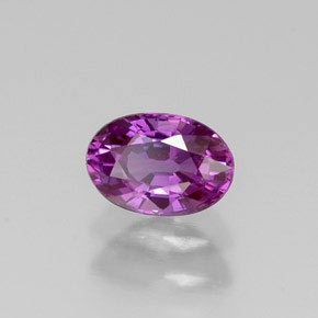 Zafiro violeta natural de 0,67 ct, corte óvalo, VVS