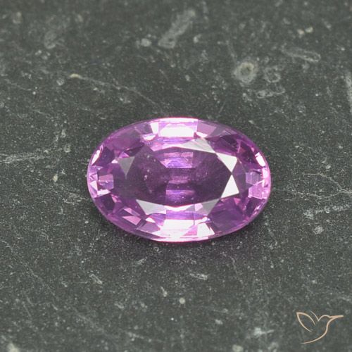 0.64ct Natural Púrpura intenso Zafiro, Ovalada, VS