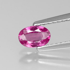 Zafiro rosa natural de 0,48 ct, corte óvalo, VS