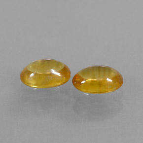 Gemas de zafiro amarillo natural de  ct, transparente, transparente / translúcido