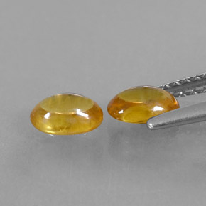 Gemas de zafiro amarillo natural de  ct, transparente, transparente / translúcido