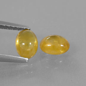 Gemas de zafiro amarillo natural de  ct, transparente, transparente / translúcido