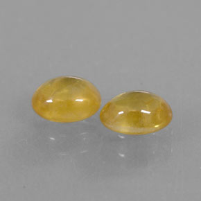 Gemas de zafiro amarillo natural de  ct, transparente, transparente / translúcido