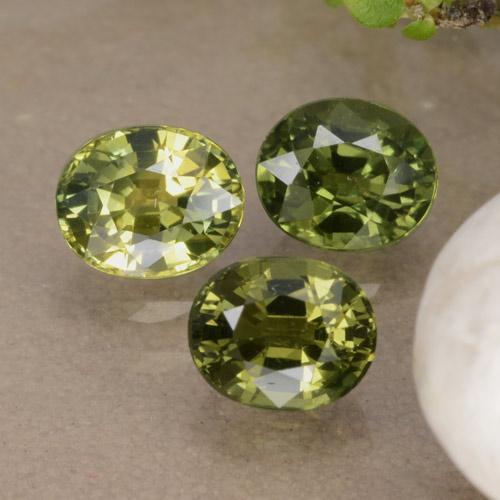 Gemas de zafiro verde natural de 1,76 ct, corte óvalo, VVS