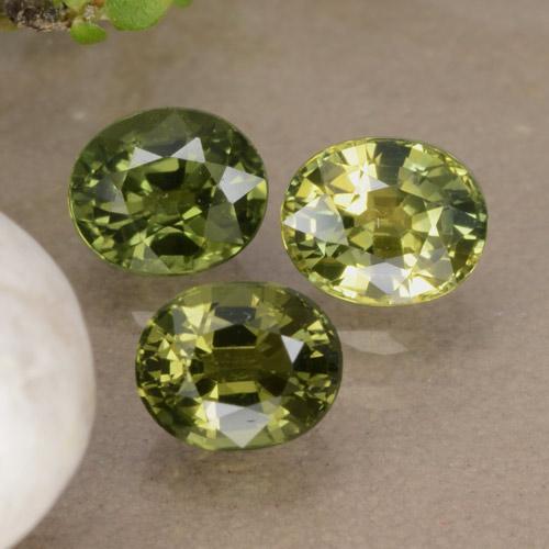 Gemas de zafiro verde natural de 1,76 ct, corte óvalo, VVS