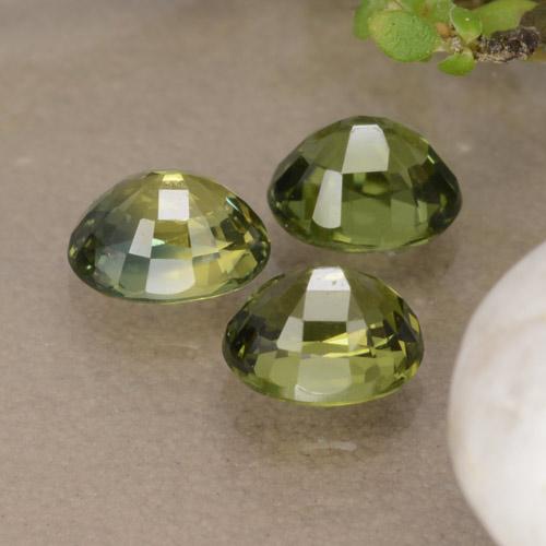 Gemas de zafiro verde natural de 1,76 ct, corte óvalo, VVS