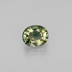 Zafiro verde natural de 0,46 ct, corte óvalo, VVS