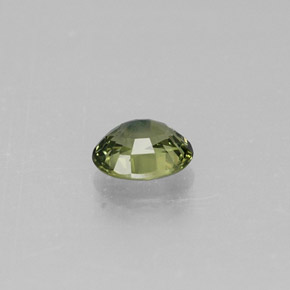 Zafiro verde natural de 0,46 ct, corte óvalo, VVS
