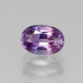 Zafiro violeta natural de 0,74 ct, corte óvalo, VVS