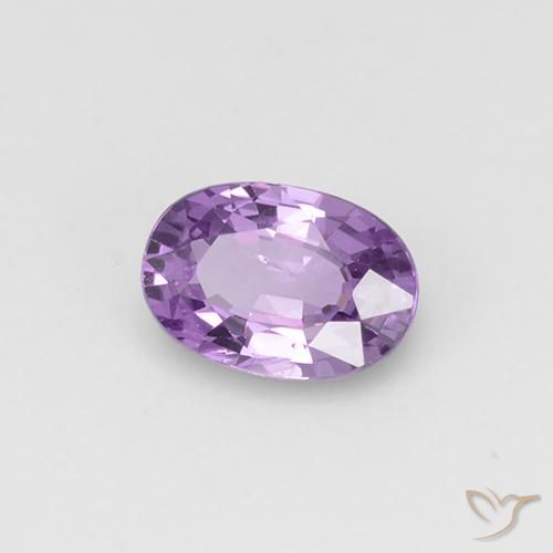 Zafiro Violeta medio claro natural de 0.58 ct, Ovalada, VS