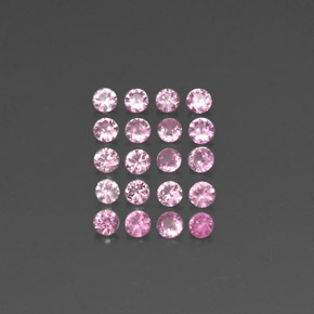 Gemas de zafiro rosa natural de  ct, corte redondo, VVS-VS