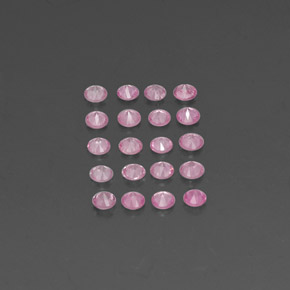Gemas de zafiro rosa natural de  ct, corte redondo, VVS-VS