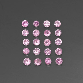 Gemas de zafiro rosa natural de  ct, corte redondo, VVS-VS
