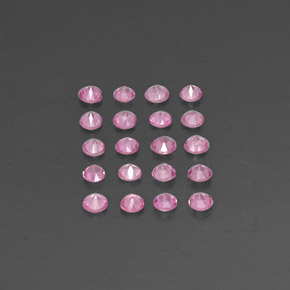 Gemas de zafiro rosa natural de  ct, corte redondo, VVS-VS
