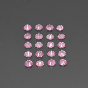 Gemas de zafiro rosa natural de  ct, corte redondo, VVS-VS
