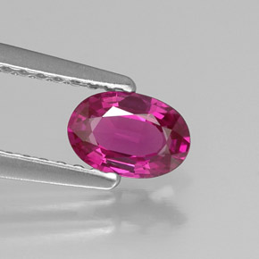 Zafiro violeta natural de 0,56 ct, corte óvalo, VVS
