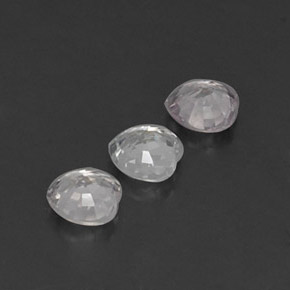 Gemas de zafiro blanco natural de  ct, forma de corazón, VVS