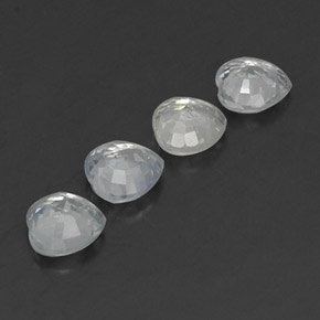 Gemas de zafiro blanco natural de  ct, forma de corazón, VVS